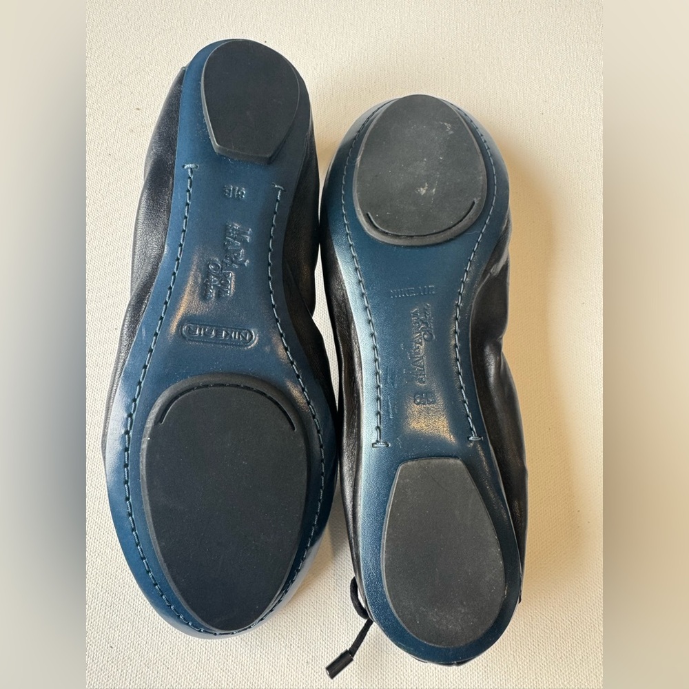 NWOT size 8.5 black leather Maria Sharapova by Cole Haan flats w/Nike Air - Picture 4 of 7